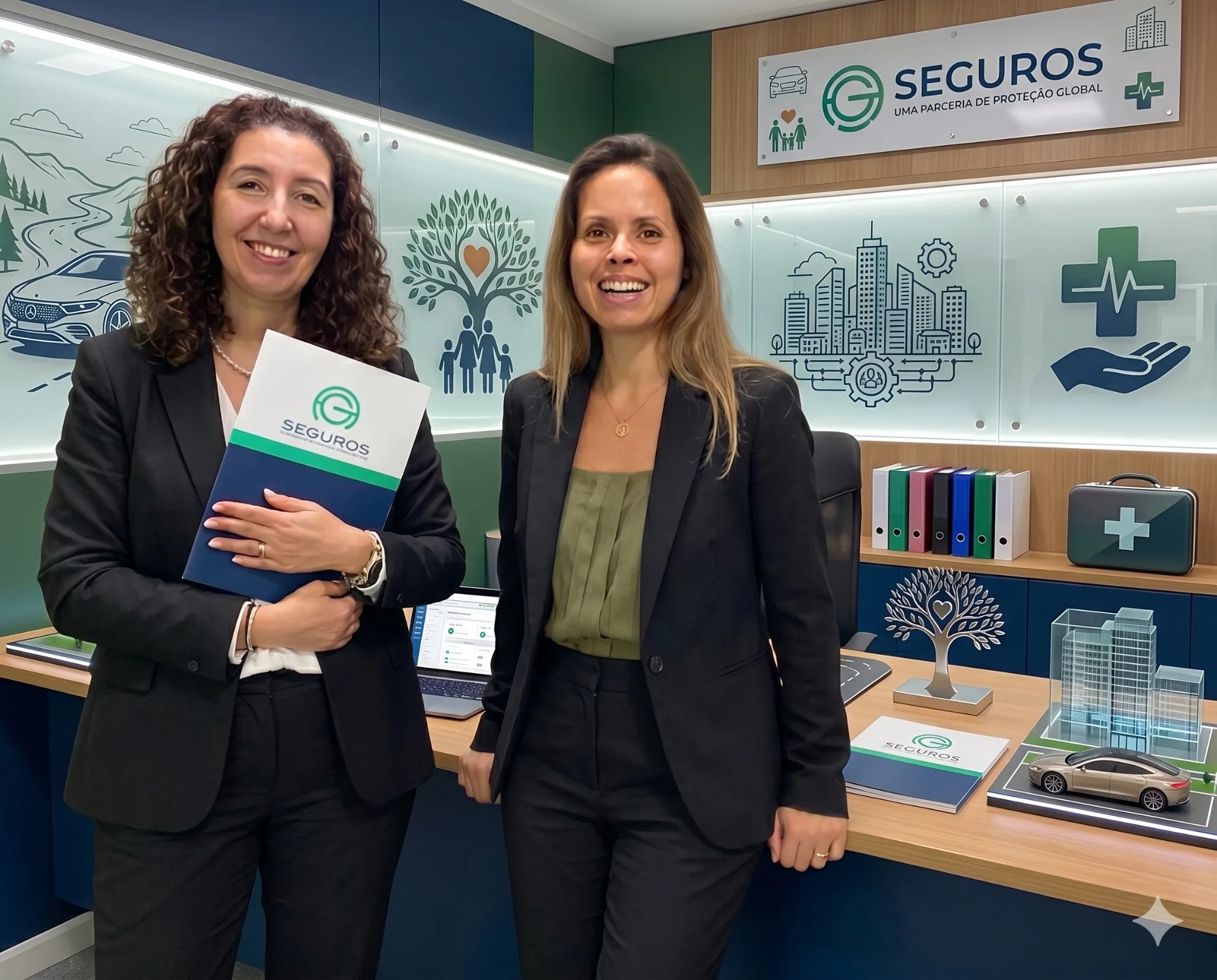 Família protegida com seguros AG Seguros